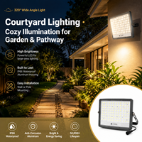 Certificado CE RoHS de Cuatro Lados 320 °   Reflector LED Solar de Gran Angular con Control de Tiempo para Encendido/Apagado Automático del Anochecer al Amanecer