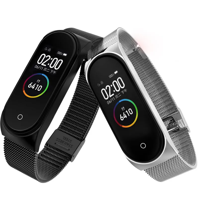 Latest Luxury Design 100% Suitable Replaceable Stainless Steel Metal Strap for Original Xiaomi Mi Band 3 4