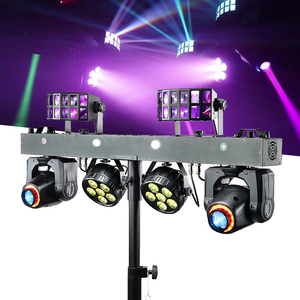 Barra de concierto portátil Cabeza móvil LED Par Laser ILS FX Efecto de lavado estroboscópico de mariposa con soporte DMX Bolsa suave para DJ Party Disco Events - Product Image 1