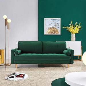 Ensemble de canapés 3 places en tissu velours de <span class=keywords><strong>France</strong></span>, <span class=keywords><strong>canapé</strong></span> de salon moderne de luxe, <span class=keywords><strong>canapé</strong></span> double en éponge haute densité - Product Image 5