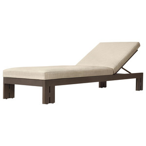 Chaise longue en aluminium, entièrement en aluminium, imperméable, mobile, pour l'extérieur, lit de soleil, design minimaliste moderne pour villas et maisons d'hôtes - Product Image 5