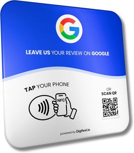 Carte de visite intelligente Premium en acrylique PVC NTAG213 NFC 13,56 MHz, étanche, avec code QR et plaque de lecture Google Review Tap - Product Image 5