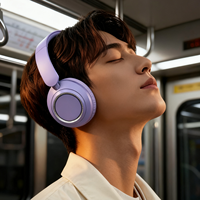 Audífonos Inalámbricos BT, Larga Duración de Reproducción, Plegables y Ligeros, BT 5.4 para Viajes y Estudios, Batería de Larga Duración