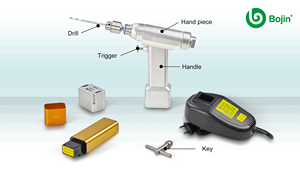 Trapano Elettrico per Ossa <span class=keywords><strong>Shanghai</strong></span> Bojin 4102 Sistema di Trapanazione Chirurgica ad Alta Potenza 4000 per Chirurgia Ortopedica e Traumatologica Motore Cinese - Product Image 3