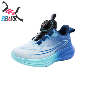 Boys' Sneakers Breathable Kids Casual <b>Shoes</b> Spring and Autumn New Mesh Button Non-slip <b>Soft</b>-soled Trendy Running <b>Shoes</b> - Product Image 5