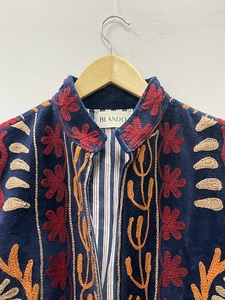 Chaqueta Vintage de Terciopelo Bordada a Mano con Cuello Alto, Manga Larga y Cierre de Botones, Ropa de Abrigo de Invierno para Mujer - Product Image 5