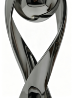Trophée personnalisé en métal, figurine couronne, couronne dorée électroplaquée, sculpture torsadée argentée, décoration de bal, trophée d'honneur pour compétition