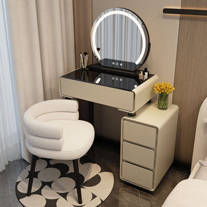 Tocador Multifuncional Blanco para Niñas, Estilo Nórdico Simple y Lujoso con Funciones de Carga, Moderno para Hotel, Apartamento, Dormitorio, Maquillaje - Product Image 6