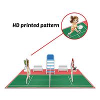 Puzzle Kertas 3D Model Stadion Olahraga, Kolam Renang & Lapangan Tenis, Kit DIY Kreatif Edukatif, Mainan Hadiah