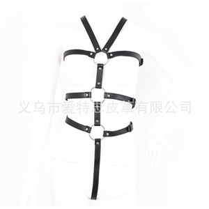 <b>Leather</b> Bondage Restraint <b>Bodysuit</b> Black Women Sexual Bondage Adult Toy - Product Image 3