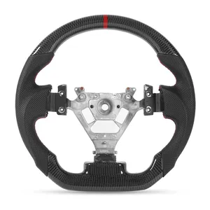 Real Carbon Fiber Flat Customized Sport Universal Steering Wheel For NISSAN 350Z