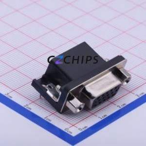 D-DMRH15PF-E006 D-Sub/VGA Connector Bent Lead Through Hole Connector High Density D-Sub Female 15P Right Angle Insert - Product Image 1