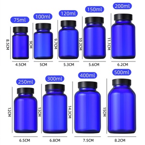 Flacon en verre pour pilules pharmaceutiques, flacon en verre pour comprimés, flacon en verre pour vitamines, flacon en verre pour médicaments - Product Image 2