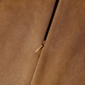 Váy chữ A Mini không đều cho nữ Váy Bút Chì chữ A ngắn da lộn eo cao thời trang thanh lịch cổ điển màu tinh khiết - Product Image 5