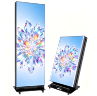 Display LED Portatile P2 Pieghevole per Interni, Schermo Pubblicitario Digitale Autoportante per Centri Commerciali, Mostre, Hotel ed Eventi