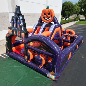 Halloween Gonflable Obstacle Course Tête De Citrouille Conception Fête De Qualité Commerciale pour Événements En Plein Air Festivals Carnavals - Product Image 3