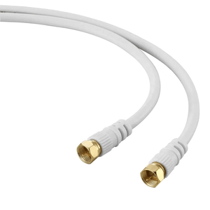 Câble <span class=keywords><strong>coaxial</strong></span> RG6 avec connecteur F mâle plaqué or Adaptateur AV en nylon tressé pour antenne TV Type coudé - Product Image 4