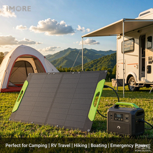 <b>100W</b> Foldable <b>Solar</b> <b>Panel</b> 23% Efficiency Monocrystalline ETFE IP67 for Portable Power Stations Camping Travel and Outdoor Use - Product Image 3