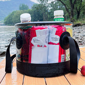 Bañera portátil de PVC transparente, cubo plegable, lavabo de Camping plegable para lavar bebidas y equipo de pesca - Product Image 5