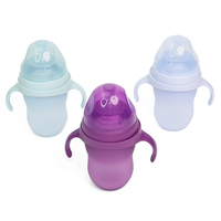 Vente en gros gratuit Bpa 250ml ensemble de biberons en silicone pour nouveau-né enfants nouveau-né alimentation lait pour nouveau-né