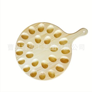 Xinqing Acacia Wood Egg <b>Storage</b> <b>Tray</b> With Handle Divided Design For Party Use - Product Image 4