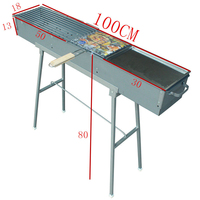 Barbecue au charbon de bois pliable épaissi sans fumée pour brochettes de mouton, idéal pour les marchés, les stands et le camping en extérieur (vente en gros)