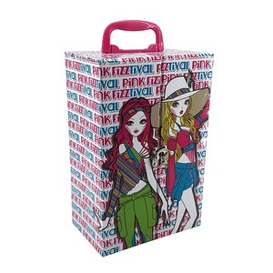 Wholesale Handing Cartoon Magnetic Cardboard Suitcase Shaped Gift Boxes Kids Birthday Gift Packing Box Bag Cardboard Suitcase