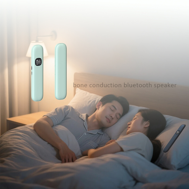 Smart Health Under-Pillow Bone Conduction Speaker with Volume Control Timer Function Sleep Earphone-for Sleepers