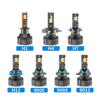 Feux avant LED pour voiture, phares LED haute luminosité 12V H1 H3 H11 H4 H7 9005 9006, ampoule de phare LED pour voiture