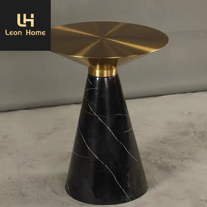 Mesa Auxiliar de Estilo Nórdico de Alta Calidad para el Hogar, Base de Mármol, Acero Inoxidable, Tapa Dorada, Mesa de <span class=keywords><strong>Centro</strong></span> para Café - Product Image 4