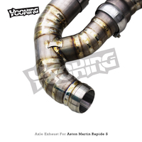Système d'échappement arrière en titane léger pour Aston Martin Rapide S 560CV V12 6.0L 2013-2018 avec son amélioré par X-Pipe actif et Catback