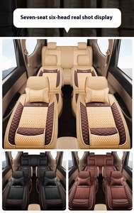 Funda de Asiento de Coche de Cuero de Calidad de Lujo, Juego Completo, Accesorio Interior Cómodo para Monovolumen de Siete Plazas, Totalmente Universal - Product Image 3