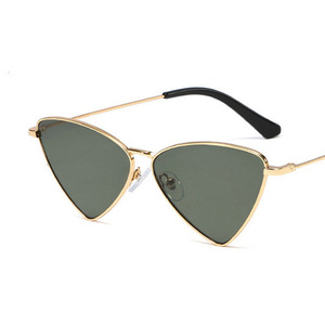 2019 New Fashion Women <b>Retro</b> Metal Small Frame Triangular <b>Sunglasses</b> UV400 Cat Eye <b>Sunglasses</b> - Product Image 4