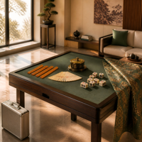 Ensemble de 4 règles de mahjong en acrylique ambré transparent durable, outils de jeu de table professionnels pour les divertissements en club