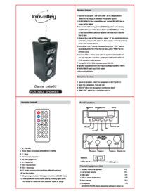 wireless portable karaoke speaker 10W, 1 microphone included, FM radio, USB/SD player