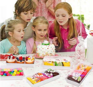 Trắng Dùng Một Lần Món Tráng Miệng Container Rõ Ràng Nắp Nổi Charcuterie Hộp Cho Bánh Sandwich Cuộn Cho Cookie Sushi Dùng Một Lần Giấy - Product Image 5