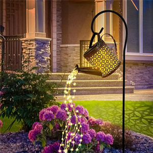 Garden Star LED Solar Hanging Kettle Light Cascada <span class=keywords><strong>de</strong></span> hoja <span class=keywords><strong>de</strong></span> agua impermeable para exteriores con luz LED - Product Image 3