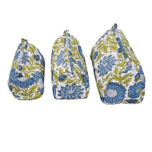 Bolsas de Cosméticos de Algodón con Estampado Artesanal, Ligeras, Transpirables, Estilo Bohemio, para Viaje, Baño o Sala de Estar, Precio al por Mayor en India - Product Image 1