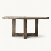 Table à manger en chêne rustique récupéré de style américain et français, meubles royaux de luxe, style farmhouse vieilli pour la maison et le restaurant