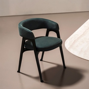 Silla de Comedor de Madera de Lujo, con Reposabrazos, Tapicería Suave, Diseño Moderno y <span class=keywords><strong>Simple</strong></span>, para Hogar, Hotel o <span class=keywords><strong>Restaurante</strong></span> - Product Image 1
