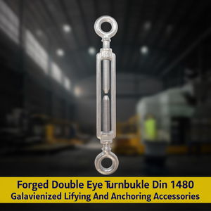 Tornillo de trinquete forjado de doble ojo DIN 1480 galvanizado para elevación y anclaje - Product Image 3