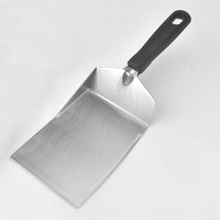 Vente en gros usine Spatule de cuisine en acier inoxydable de grande taille pour steak, crêpes, pizzas et hamburgers, avec fonction de racloir