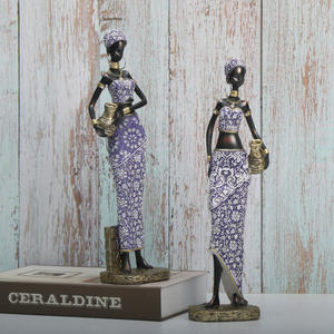 Mueble para Vinos Decorativo de Resina con Diseño Retro Africano de Mujer Negra para Sala de Estar <span class=keywords><strong>y</strong></span> Porche - Product Image 4