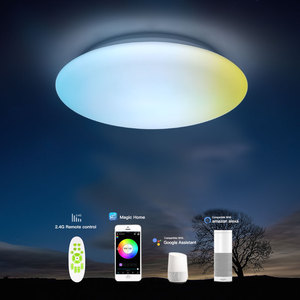 Lámpara de techo inteligente con montaje empotrado, luz led de 24W con WiFi, Compatible con aplicación inteligente Alexa, accesorio de iluminación regulable para dormitorio, sala de estar y hogar - Product Image 2