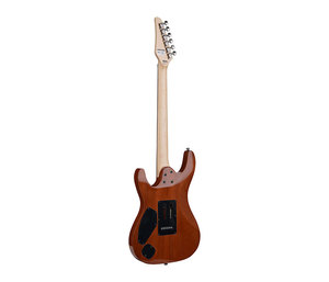 Guitare électrique à corps plein, corps en okoumé/tête en érable flammé, micros SSH, 41 pouces, chevalet en palissandre, touche en érable, fond en érable - Product Image 2