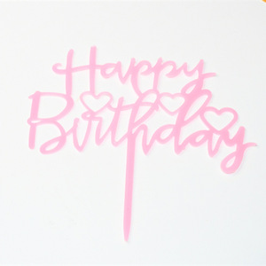 Happy Birthday <b>Cake</b> Insert Plastic Decorative Plugin For Birthday Party <b>Cake</b> <b>Decorating</b> <b>Supplies</b> Rectangle Shape - Product Image 2