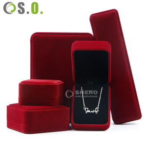 Luxury High Quality Velvet Jewelry Set Box <b>Rings</b> Earrings Pendants Custom Logo Multi Colors Portable Durable <b>Storage</b> Display - Product Image 4