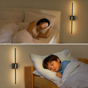 Modern Wall <b>Lamp</b> Black Aluminum Alloy Led <b>Touch</b> Control For Living Room Bedroom Corridor - Product Image 4