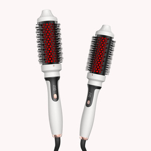 Nuevo Rizador de Pelo Iónico Eléctrico Rosa de Doble Voltaje con 1 Ajuste de Temperatura, Cepillo Térmico de Nylon Calentado para Uso Doméstico - Product Image 2