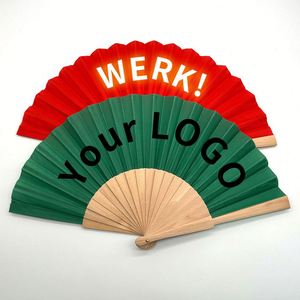 Abanico de Mano Plegable de Bambú con Tela Impresa Personalizada, Suministro de Fábrica, Venta al Por Mayor, para Regalos y Recuerdos - Product Image 2